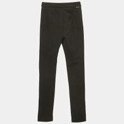 Pre Owned Moncler Black Gabardine Trousers M