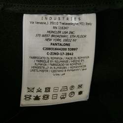 Pre Owned Moncler Black Gabardine Trousers M