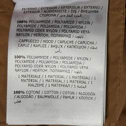 Moncler Brown Polyamide Bronze Long Coat XS