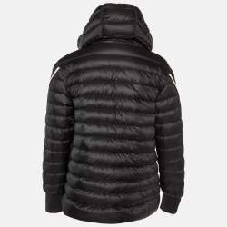Pre Owned Moncler Black Nylon Stockholm Quilted Down Jacket S