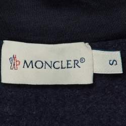 Moncler Navy Blue Quilted Zip Up Cardigan Jacket S