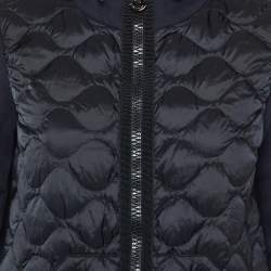 Moncler Navy Blue Quilted Zip Up Cardigan Jacket S