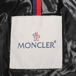 Moncler Black Nylon Fox Fur Trimmed Hood Down Jacket XXL