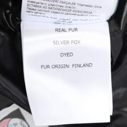 Moncler Black Nylon Fox Fur Trimmed Hood Down Jacket XXL
