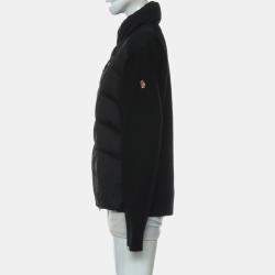 Moncler Black Wool Maglione Tricot Knitted Cardigan sz XL