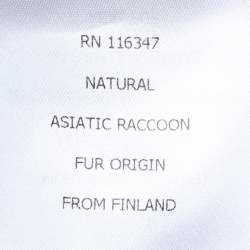 Pre Owned Moncler Navy Blue Quilted Armoise Fur Lined Hooded Down Jacket S