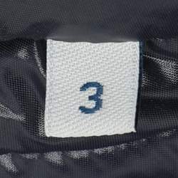 Pre Owned Moncler Navy Blue Quilted Armoise Fur Lined Hooded Down Jacket S