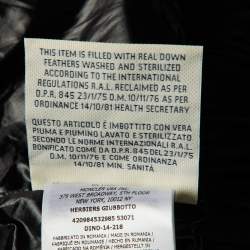 Pre Owned Moncler Cream/Black Nylon Down Quilted Jacket M