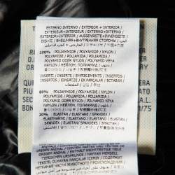 Pre Owned Moncler Cream/Black Nylon Down Quilted Jacket M