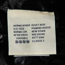 Pre Owned Moncler Cream/Black Nylon Down Quilted Jacket M