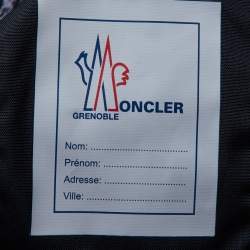 Pre Owned Moncler Cream/Black Nylon Down Quilted Jacket M