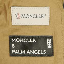 Pre Owned Moncler Blue Raw Edge Denim Wide-Leg Jeans L Waist 36"