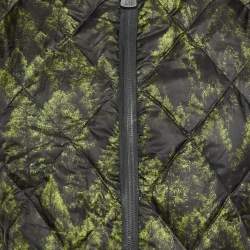 Pre Owned Moncler Green Polyester Hooded Zip Front Jacket M