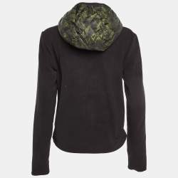 Pre Owned Moncler Green Polyester Hooded Zip Front Jacket M