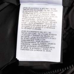 Pre Owned Moncler Black Taffetta Belted Shirt Dress L