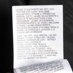 Pre Owned Moncler Black Taffetta Belted Shirt Dress L