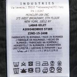 Pre Owned Moncler Black Polyester Sleeveless Jacket S