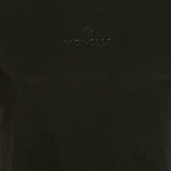 Pre Owned Moncler Black Logo Applique Jersey Crewneck T-Shirt S