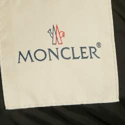 Pre Owned Moncler Black Nylon Puffer Down Hooded Jacket S