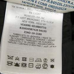 Pre Owned Moncler Black Nylon Puffer Down Hooded Jacket S