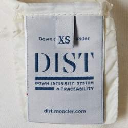 Pre Owned Moncler Cream Wool Blend Padded Felt Cape XS