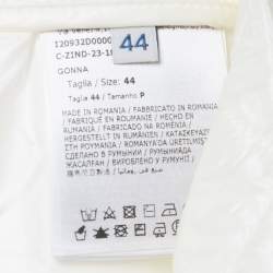 Pre Owned Moncler White Nylon Quilted A-Line Mini Skirt M