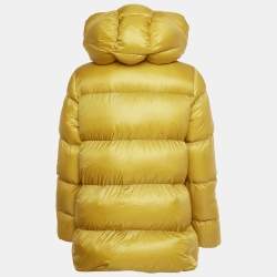 Pre Owned Moncler Blue Nylon Hooded Down Jacket M