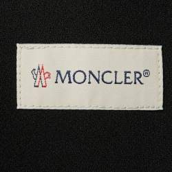 Pre Owned Moncler Black Crepe Track Pants XS