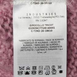 Pre Owned Moncler Pink Mohair Knit Crew Neck Sweater M