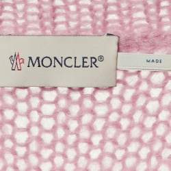 Pre Owned Moncler Pink Mohair Knit Crew Neck Sweater M