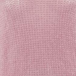 Pre Owned Moncler Pink Mohair Knit Crew Neck Sweater M