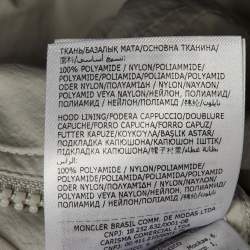 Pre Owned Moncler Grey Nylon Potet Long Parka XS