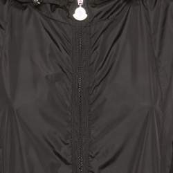 Pre Owned Moncler Black Synthetic Ombré Giubbotto Zip Up Trench Coat S