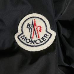 Pre Owned Moncler Black Synthetic Ombré Giubbotto Zip Up Trench Coat S