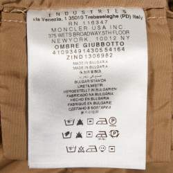 Pre Owned Moncler Black Synthetic Ombré Giubbotto Zip Up Trench Coat S