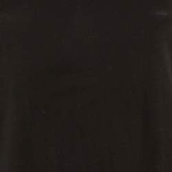 Pre Owned Moncler Black Cotton Logo Striped Crew Neck T-Shirt S