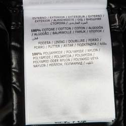 Pre Owned Moncler Silver Synthetic Puffer Down Parana Detachable Hooded Jacket M/L