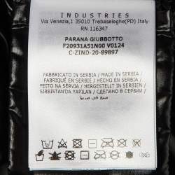 Pre Owned Moncler Silver Synthetic Puffer Down Parana Detachable Hooded Jacket M/L