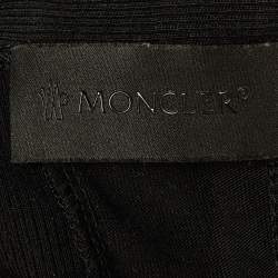 Pre Owned Moncler Black Rib Knit Tank Top S