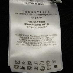 Pre Owned Moncler Black Knit Gonna Tricot Midi Skirt S