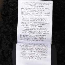 Pre Owned Moncler Green Gabardine and Boucle Sieck Down Jacket S