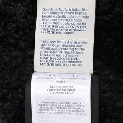 Pre Owned Moncler Green Gabardine and Boucle Sieck Down Jacket S