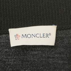 Pre Owned Moncler Black Nylon and Wool Puffer Jacket M
