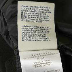 Pre Owned Moncler Black Nylon and Wool Puffer Jacket M