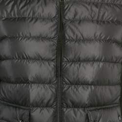 Pre Owned Moncler Black Nylon and Wool Puffer Jacket M
