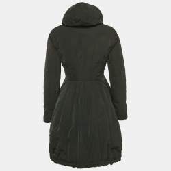 مملوكة مسبقًا Moncler Black Real Fur Synthetic Down Puffer Jacket XS