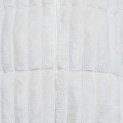 Pre Owned جاكيت مونكلير مبطن من النايلون باللون الأصفر مع غطاء للرأس، مقاس M