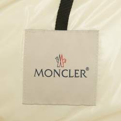مملوكة مسبقًا Moncler White Synthetic Down Puffer Jacket M