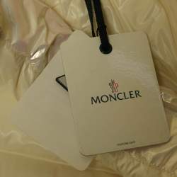 مملوكة مسبقًا Moncler White Synthetic Down Puffer Jacket M
