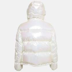 مملوكة مسبقًا Moncler White Synthetic Down Puffer Jacket M